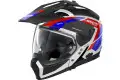 Casco modulare Nolan N70-2 X GRANDES ALPES N-COM Bianco Nero Blu Rosso