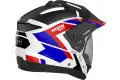 Casco modulare Nolan N70-2 X GRANDES ALPES N-COM Bianco Nero Blu Rosso