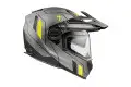 Casco modulare Premier XTRAIL XTY BM Grighio Nero Giallo Fluo Opaco