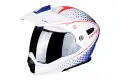 Casco modulare Scorpion ADX 1 HORIZON Bianco Perla Rosso Blu