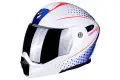 Casco modulare Scorpion ADX 1 HORIZON Bianco Perla Rosso Blu