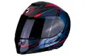 Casco modulare Scorpion EXO 3000 AIR CREED in fibra Nero Rosso Blu