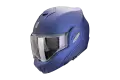 Casco modulare Scorpion EXO TECH EVO PRO SOLID in fibra Blu metal opaco