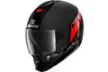 Casco modulare Shark EVOJET KARONN Nero Opaco Rosso Nero