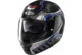 Casco modulare X-Lite X-1005 Ultra Carbon CHEYENNE N-COM in fibra Nero Carbon Grigio Blu