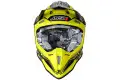 Casco moto cross Just 1 J12 Rockstar Energy Drink 2.0 in carbonio giallo e nero opaco
