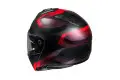 Casco moto modulare Hjc i90 LARK Rosso Nero Grigio