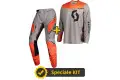 Completo cross Maglia + Pantaloni Scott 350 Dirt Grigio Arancio