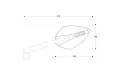 Coppia specchi retrovisori omologati Barracuda SKIN-XN INDICATOR con frecce integrate Argento