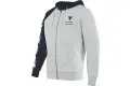 Felpa Dainese Paddock con zip e cappuccio Grigio Ghiaccio Nero Iris Nero