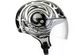 Casco moto Mds by Agv Free II Multi Tattoo bianco perla-nero