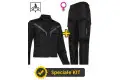 Kit Gamma Lady CE Nero - Giacca moto donna certificata Befast + Pantaloni moto donna certificati Befast