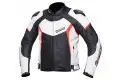 Giacca moto pelle racing Befast FastRide Nero Bianco