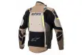 Giacca moto Alpinestars HALO DRYSTAR Verde 3 strati kaki scuro Sabbia Giallo Fluo
