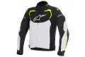 Giacca moto Alpinestars T-GP Pro nero bianco giallo fluo