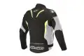 Giacca moto Alpinestars T-GP R v2 DRYSTAR Nero Grigio Giallo Fluo