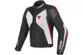 Giacca moto Dainese Super Rider D-Dry bianco nero rosso