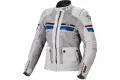 Giacca moto donna estiva Macna Fluent Grigio chiaro Blu Rosso