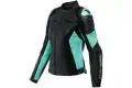 Giacca moto donna pelle Dainese Racing 4 Verde Acqua