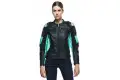 Giacca moto donna pelle Dainese Racing 4 Verde Acqua