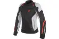 Giacca moto donna touring estiva Dainese AIR MASTER LADY Nero Grigio Ghiaccio Rosso Fluo