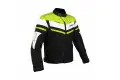 Giacca moto estiva Smook CE SKC-02 AIR JKT Nero Bianco Giallo fluo