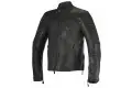 Giacca moto pelle Alpinestars Brera nera