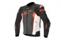 Giacca moto pelle Alpinestars MISSILE TECH AIR COMPATIBILE Nero Bianco Rosso
