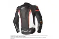 Giacca moto pelle Alpinestars MISSILE TECH AIR COMPATIBILE Nero Bianco Rosso