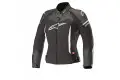 Giacca moto pelle donna Alpinestars STELLA SP X nero bianco