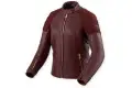 Giacca Moto Pelle Donna Rev'it London Ladies Melanzana