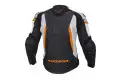 Giacca moto pelle Macna Hyper nero bianco arancio