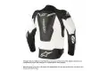 Giacca moto pelle racing Alpinestars ATEM v3 Nero Bianco Giallo fluo