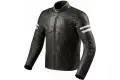 Giacca moto pelle Rev'it Prometheus Nero Bianco