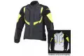 Giacca moto tessuto Macna Voges WP Night Eye nero giallo fluo