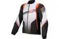 Giacca moto touring Charger Nero Bianco Arancio