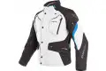 Giacca moto touring Dainese DOLOMITI GORE-TEX 3 strati Grigio Chiaro Nero Blu Elettrico