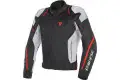 Giacca moto touring estiva Dainese AIR MASTER Nero Grigio Ghiaccio Rosso Fluo