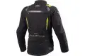 Giacca moto touring Macna Impact Pro Nero Giallo fluo