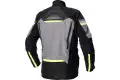Giacca moto touring Spyke EQUATOR DRY TECNO Grigio Antracite Giallo fluo
