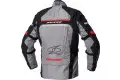 Giacca moto touring Spyke MERIDIAN DRY TECNO Grigio ghiaccio Nero Rosso