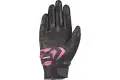 Guanti moto donna pelle e tessuto estivi Ixon RS RISE AIR Nero Fucsia