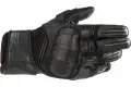 Guanti moto pelle Alpinetars BOOSTER V2 Nero Nero