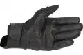 Guanti moto pelle Alpinetars BOOSTER V2 Nero Nero