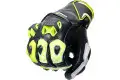 Guanti moto pelle estivi Spyke TECH SPORT VENTED Nero Bianco Giallo fluo