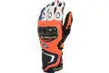 Guanti moto pelle Macna Track R Replica Torres Arancio Blu