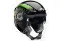 Casco jet Kappa KV22 Florida Nero Verde