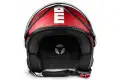 Casco jet Momo Design Fighter Classic rosso opaco bianco