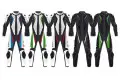 Tuta moto intera pelle Dainese Aspide Nero Verde Bianco