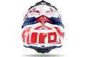 Casco Cross Airoh Aviator Ace Swoop Rosso Blu lucido
